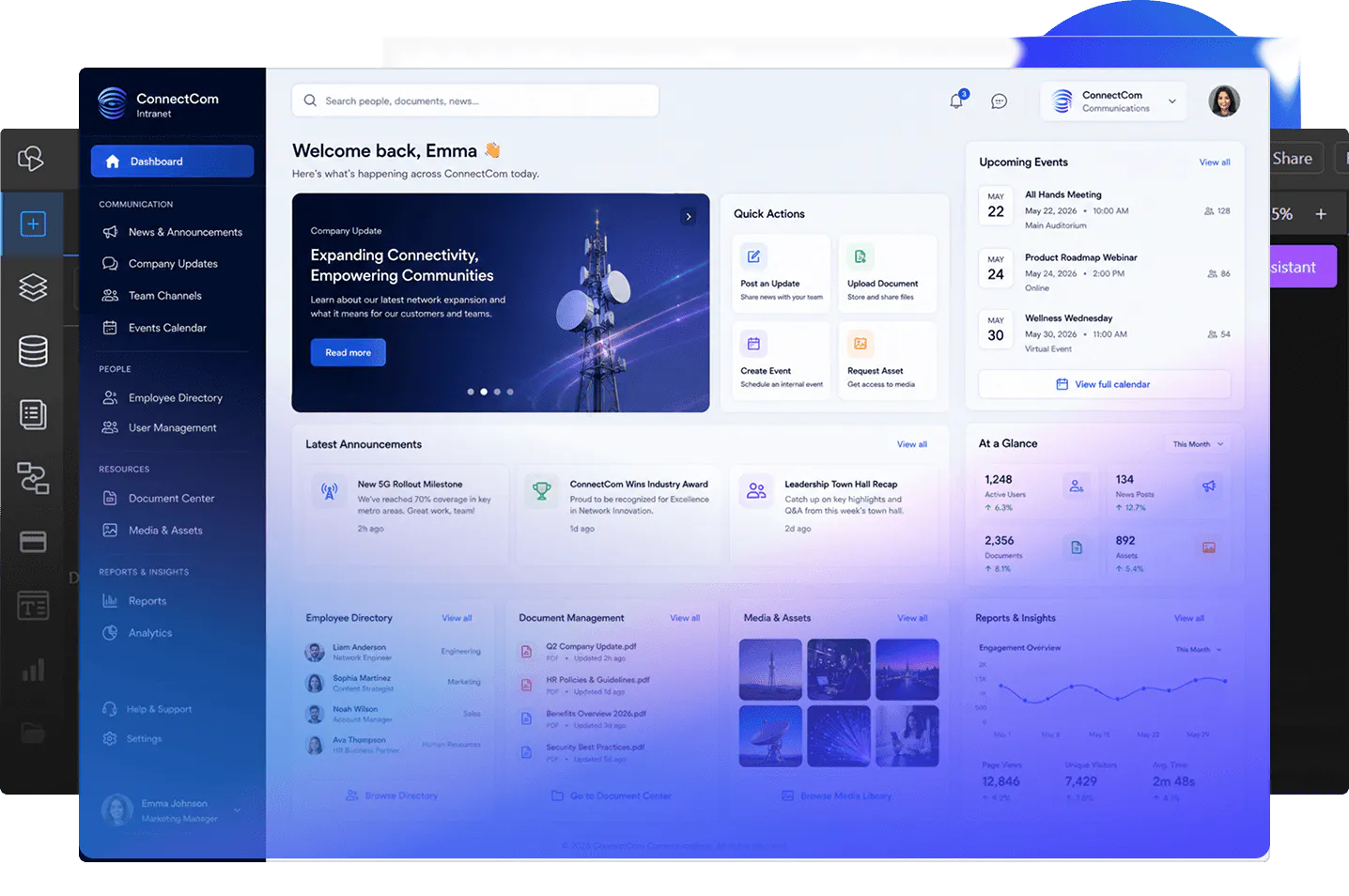 Custom intranet platform hero image